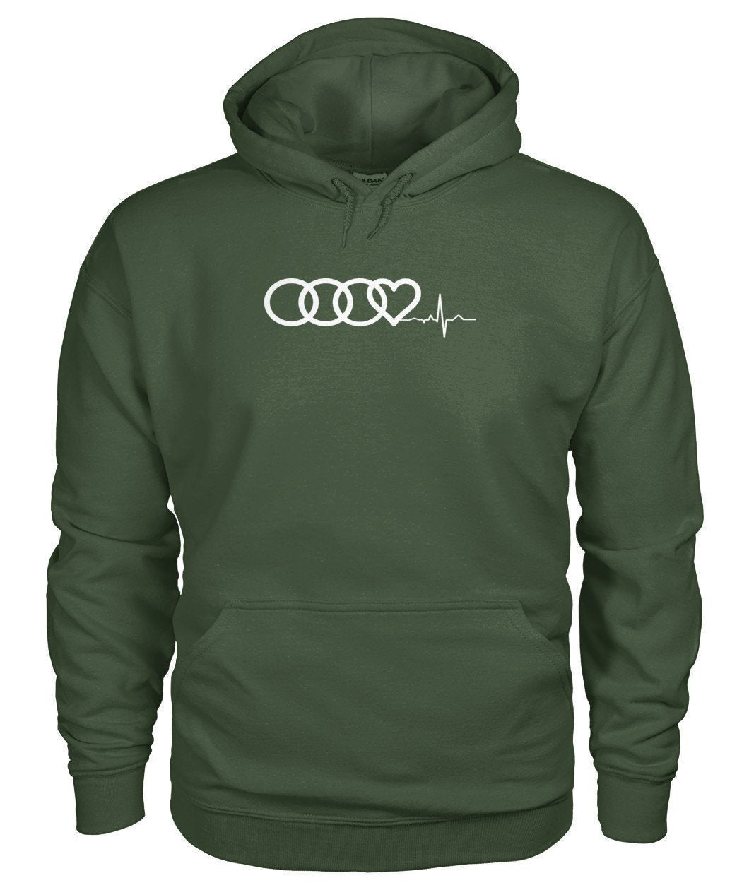 AUDI Herzschlag HEART BEAT Gildan Pullover Sweatshirt Hoodie