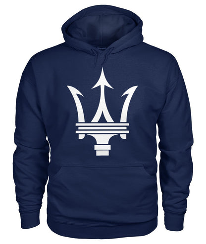 Maserati Logo Gildan Pullover Sweatshirt Hoodie