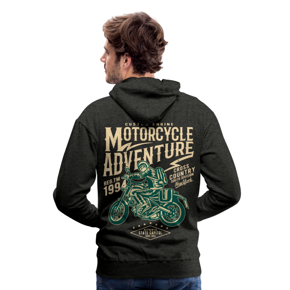 Motorcycle Adventure Men’s Premium Hoodie - charcoal grey