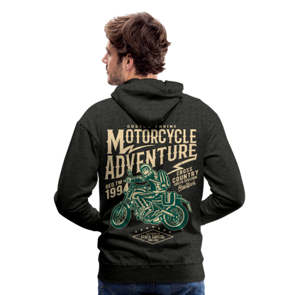 Motorcycle Adventure Men’s Premium Hoodie - charcoal grey