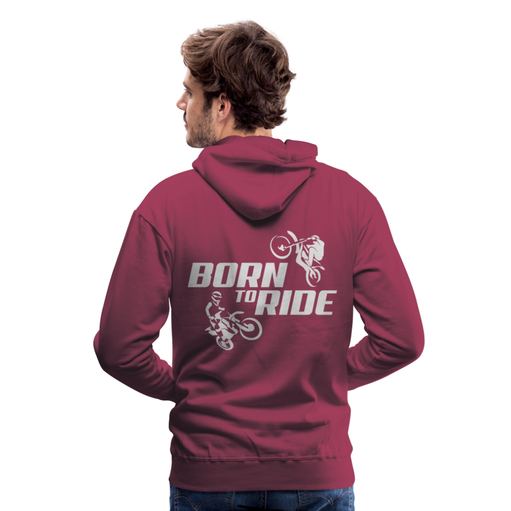 Born to Ride Motocross Men’s Premium Hoodie - bordeaux