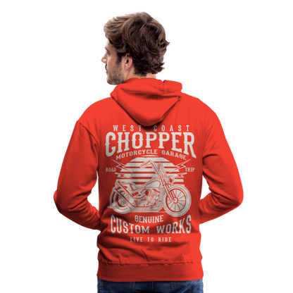 West Coasr Chopper Motorcycle Garage Men’s Premium Hoodie - red