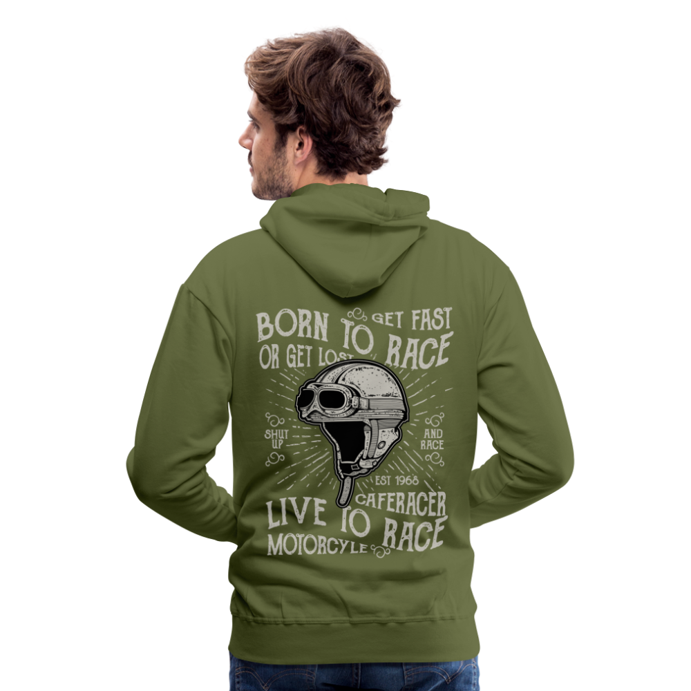 Born to Race Car's Men’s Premium Hoodie - olive green