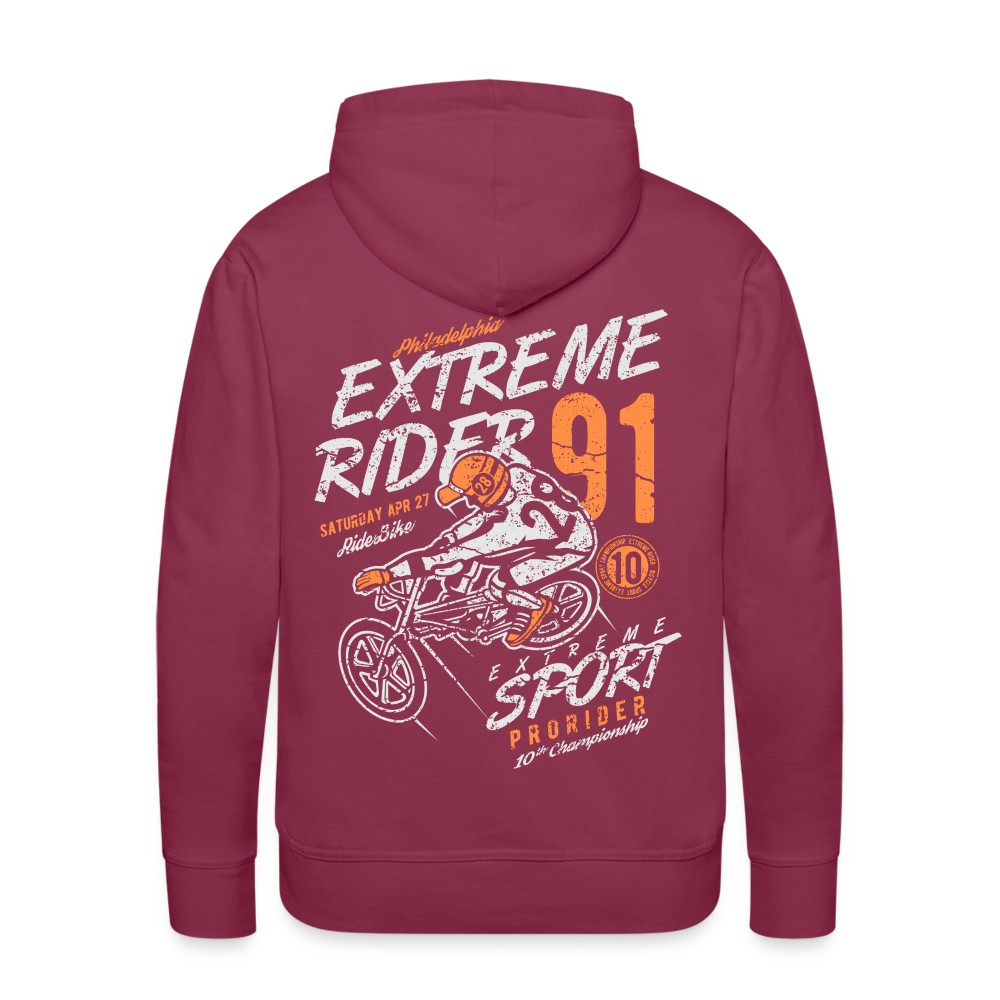 Extremerider Motorcycle Men’s Premium Hoodie - bordeaux