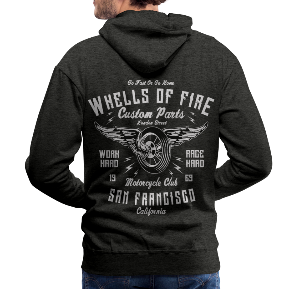 Wheels of fire Motorcycle Club Men’s Premium Hoodie - charcoal grey