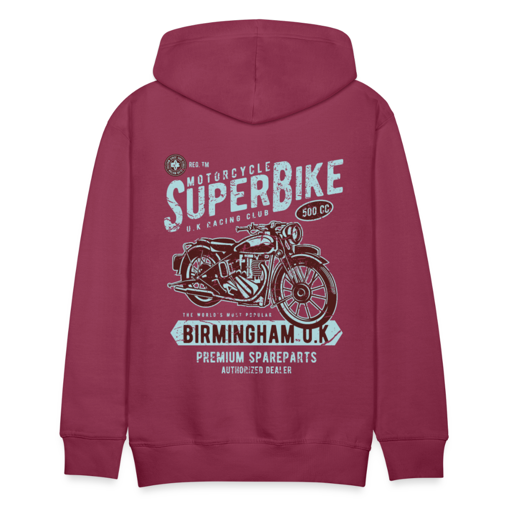 Super Bike Motorcycle Men’s Premium Hoodie - bordeaux