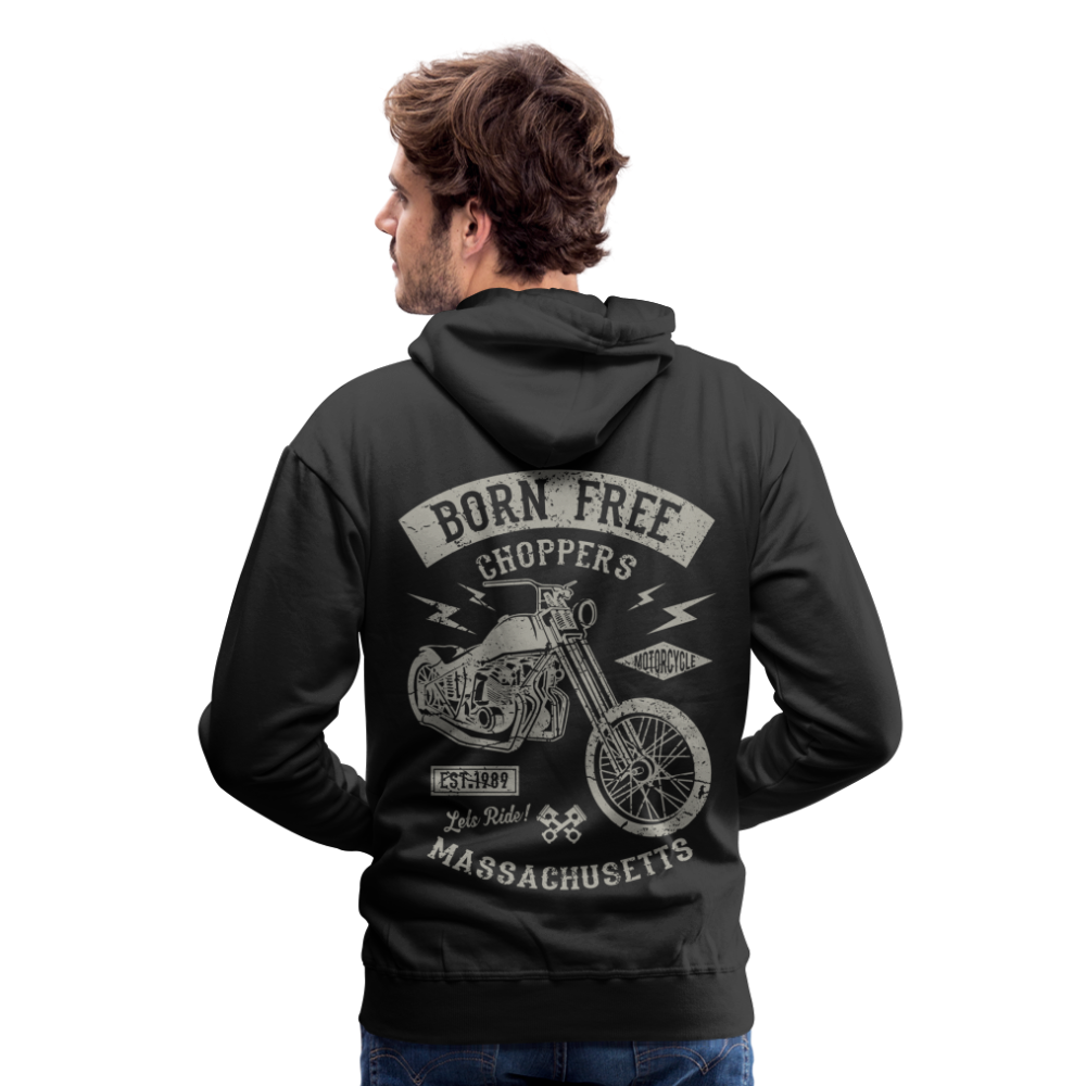 choppers Born Free Motorcycle Men’s Premium Hoodie - black