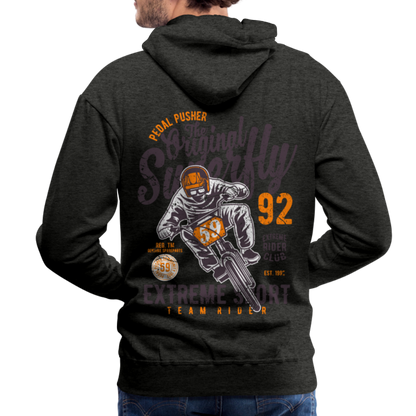 Pedal Pusher Extreme Sport Men’s Premium Hoodie - charcoal grey