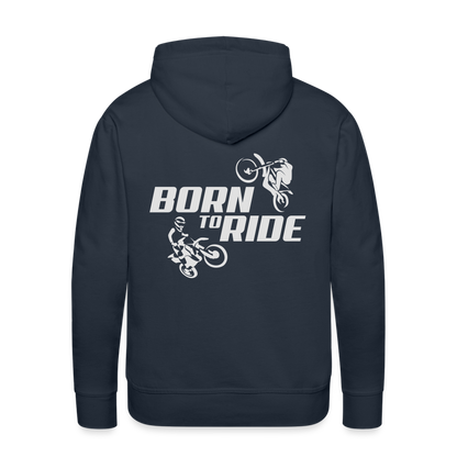 Born to Ride Motocross Men’s Premium Hoodie - navy