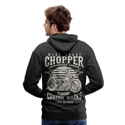 West Coasr Chopper Motorcycle Garage Men’s Premium Hoodie - black