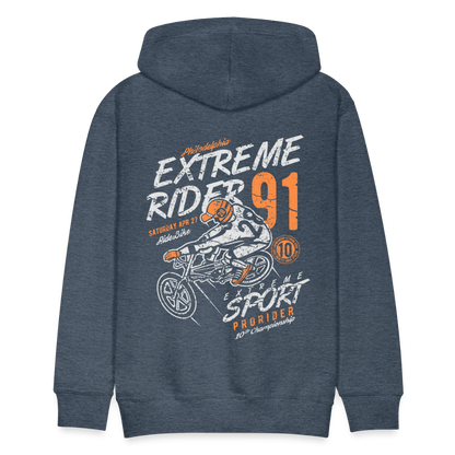 Extremerider Motorcycle Men’s Premium Hoodie - heather denim