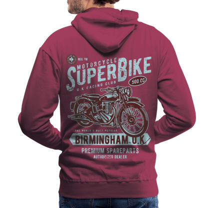 Super Bike Motorcycle Men’s Premium Hoodie - bordeaux