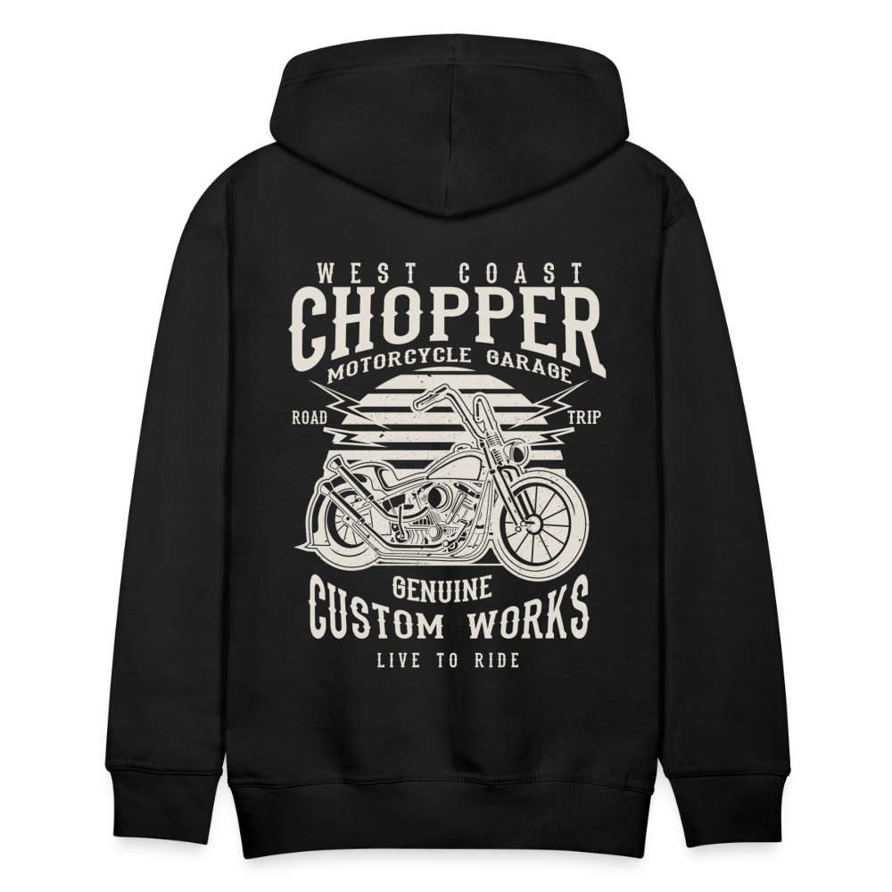 West Coasr Chopper Motorcycle Garage Men’s Premium Hoodie - black