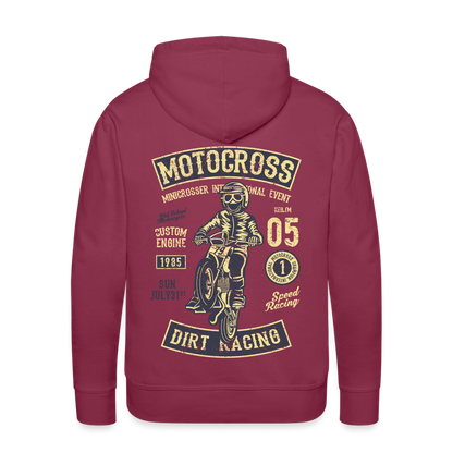 Motocross design Motorcycle Men’s Premium Hoodie - bordeaux