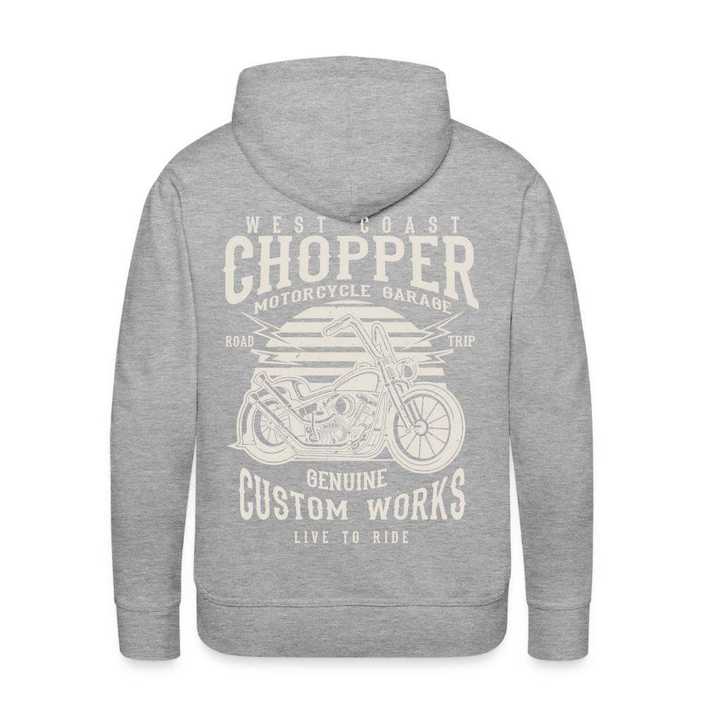 West Coasr Chopper Motorcycle Garage Men’s Premium Hoodie - heather grey