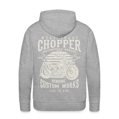 West Coasr Chopper Motorcycle Garage Men’s Premium Hoodie - heather grey