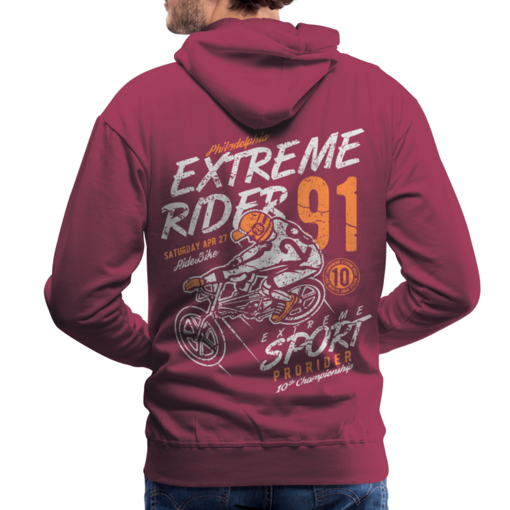 Extremerider Motorcycle Men’s Premium Hoodie - bordeaux