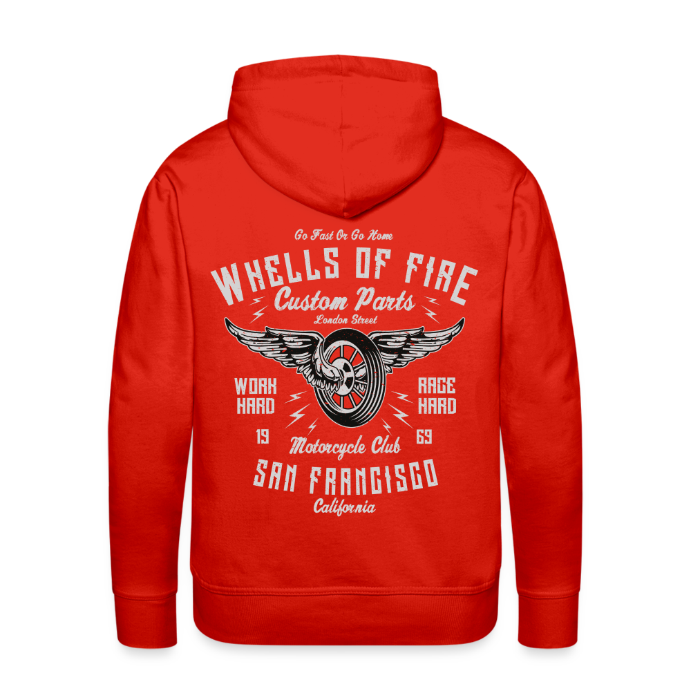 Wheels of fire Motorcycle Club Men’s Premium Hoodie - red