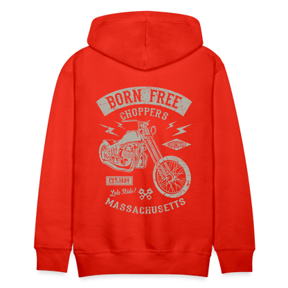 choppers Born Free Motorcycle Men’s Premium Hoodie - red