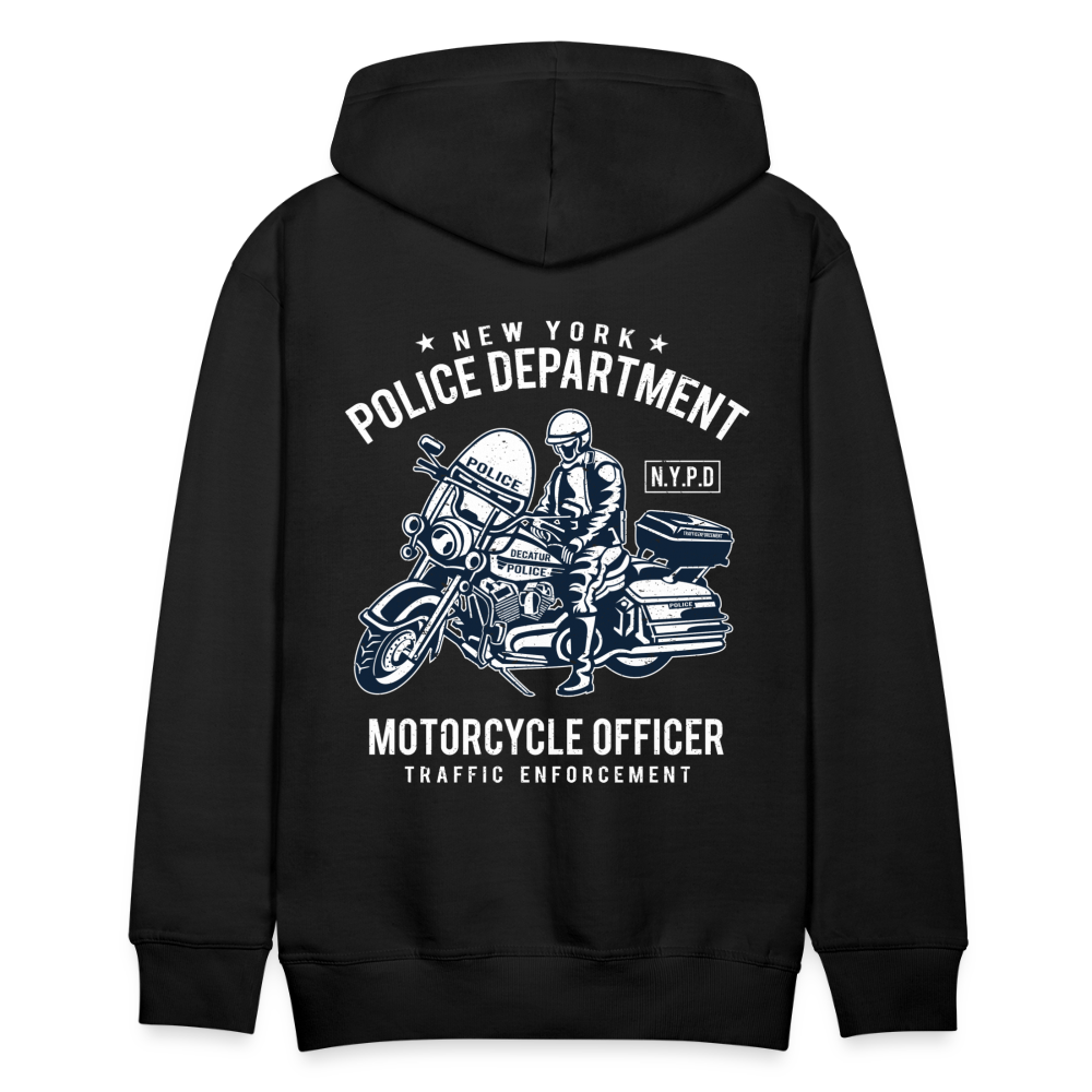 New York Police Department Motorcycle Officer Men’s Premium Hoodie - black