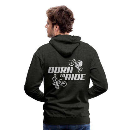 Born to Ride Motocross Men’s Premium Hoodie - charcoal grey