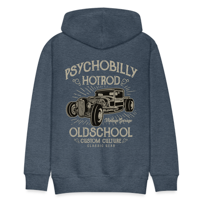 Psychobilly hotrod Men’s Premium Hoodie - heather denim