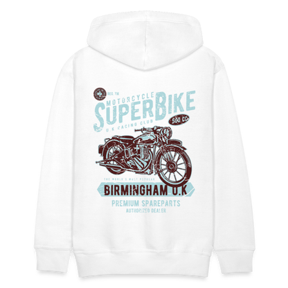 Super Bike Motorcycle Men’s Premium Hoodie - white