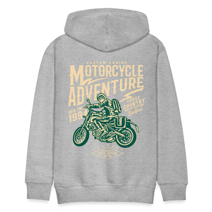 Motorcycle Adventure Men’s Premium Hoodie - heather grey