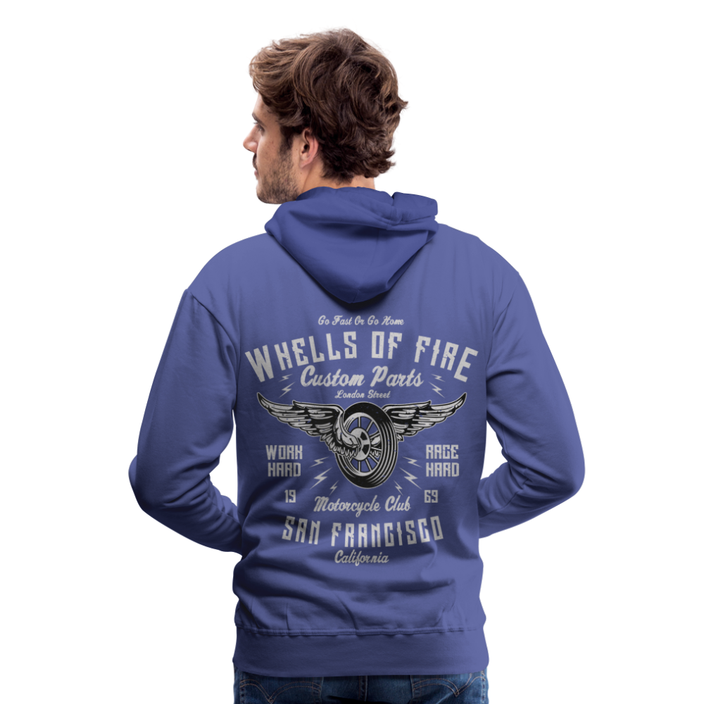 Wheels of fire Motorcycle Club Men’s Premium Hoodie - royal blue