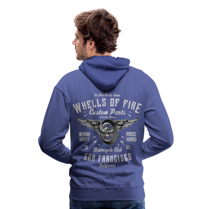 Wheels of fire Motorcycle Club Men’s Premium Hoodie - royal blue