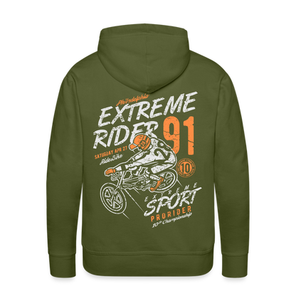 Extremerider Motorcycle Men’s Premium Hoodie - olive green