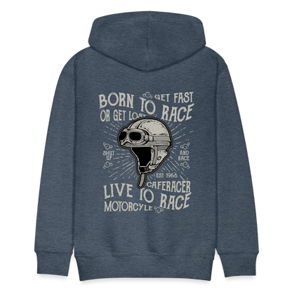 Born to Race Car's Men’s Premium Hoodie - heather denim