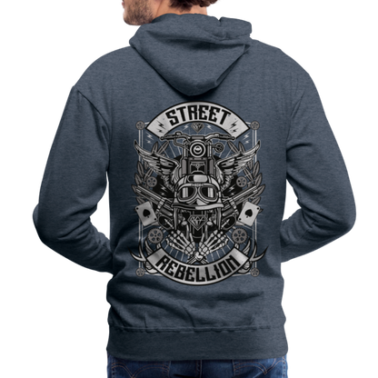 Street Rebellion Men’s Premium Hoodie - heather denim