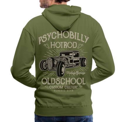 Psychobilly hotrod Men’s Premium Hoodie - olive green