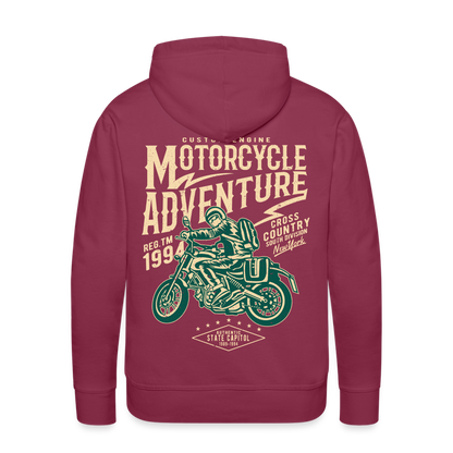 Motorcycle Adventure Men’s Premium Hoodie - bordeaux