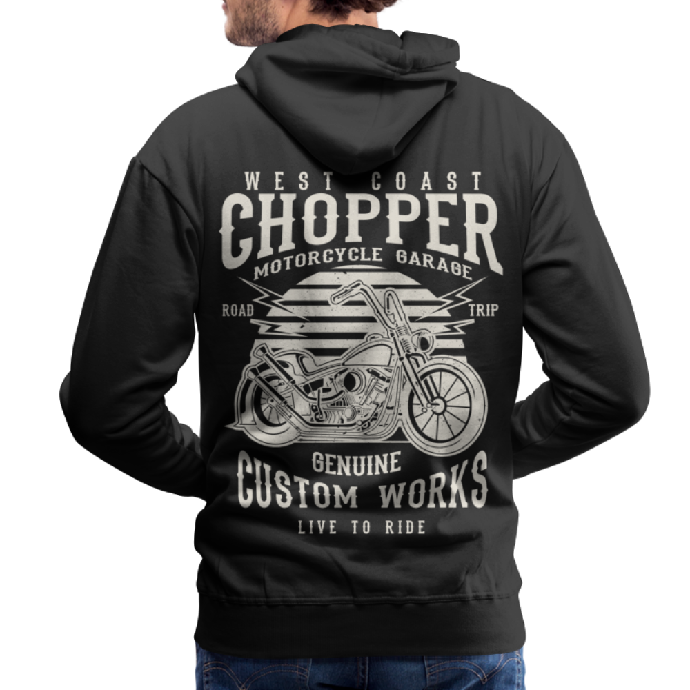 West Coasr Chopper Motorcycle Garage Men’s Premium Hoodie - black