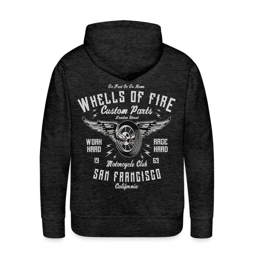 Wheels of fire Motorcycle Club Men’s Premium Hoodie - charcoal grey