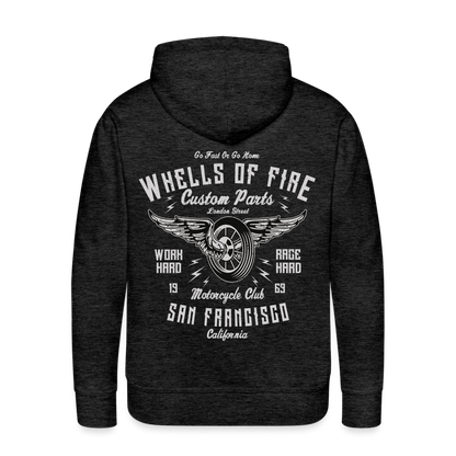 Wheels of fire Motorcycle Club Men’s Premium Hoodie - charcoal grey