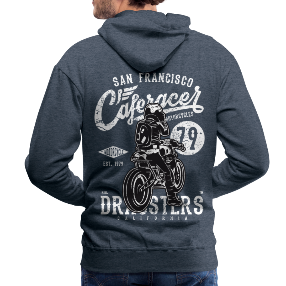 Motorcycle San Francisco Caferacer Men’s Premium Hoodie - heather denim