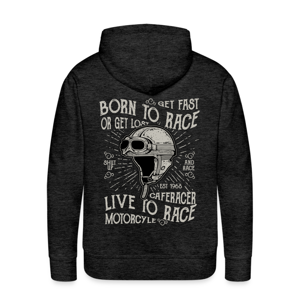 Born to Race Car's Men’s Premium Hoodie - charcoal grey