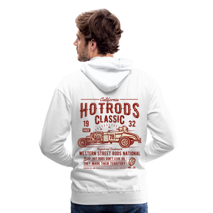 Hot Rods Race Classic Men’s Premium Hoodie - white