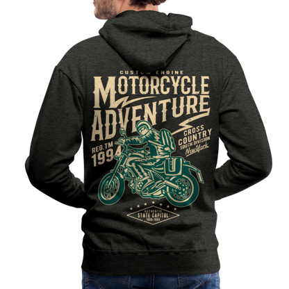 Motorcycle Adventure Men’s Premium Hoodie - charcoal grey