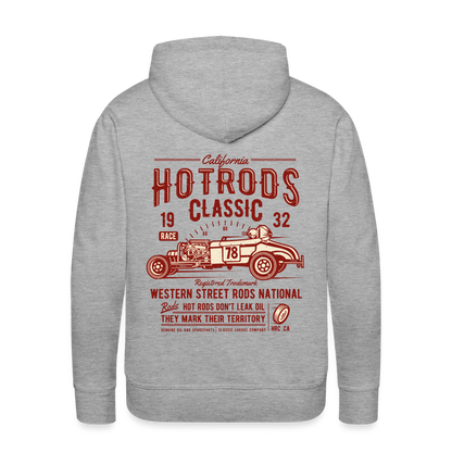 Hot Rods Race Classic Men’s Premium Hoodie - heather grey