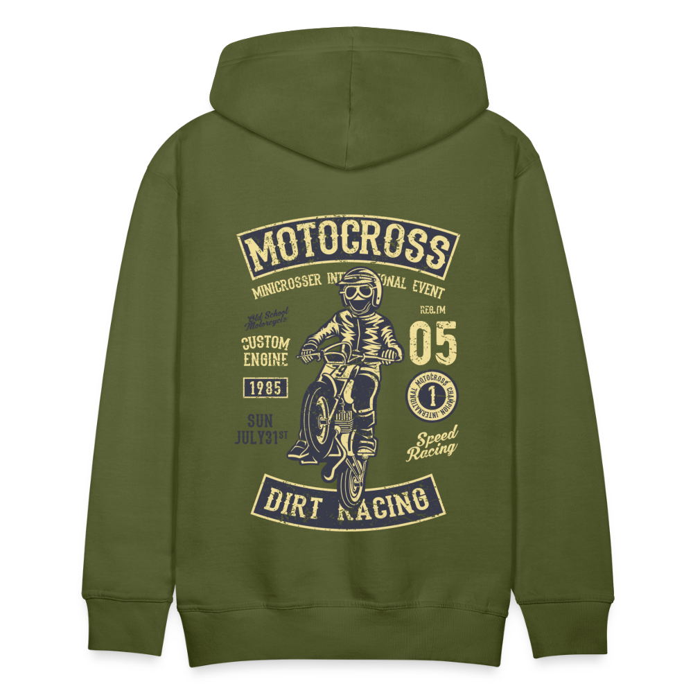 Motocross design Motorcycle Men’s Premium Hoodie - olive green