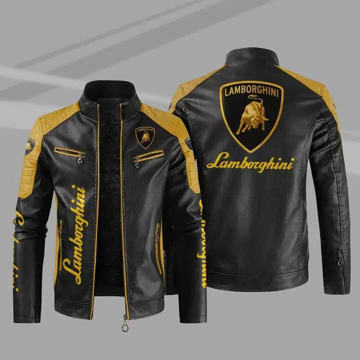 Lamborghini Jacket Lamborghini Sport Leather Jacket V24