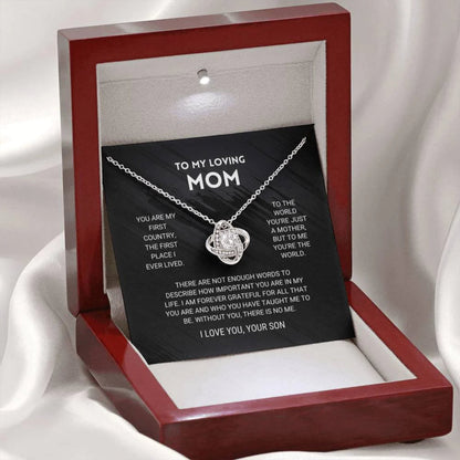 Tu es mon premier pays – Collier pour ma mère, cadeau d'anniversaire pour maman, cadeaux de fête des mères de la part de mon fils