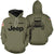 Sweat à capuche unisexe Jeep Custom Name Olive imprimé 3D sur toute la surface