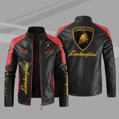 Lamborghini Jacket Lamborghini Sport Leather Jacket V24