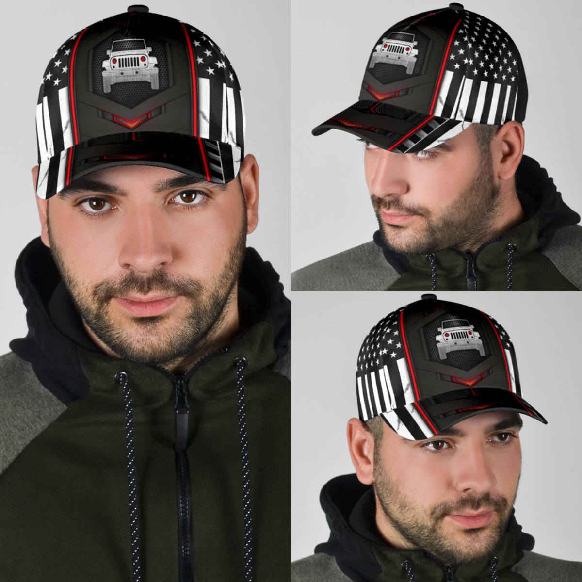 Casquette Jeep Carbon Classic pour hommes et femmes V31