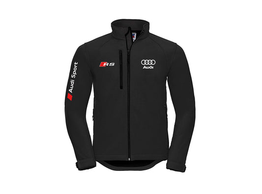 Veste style moto Audi Soft Shell sans capuche